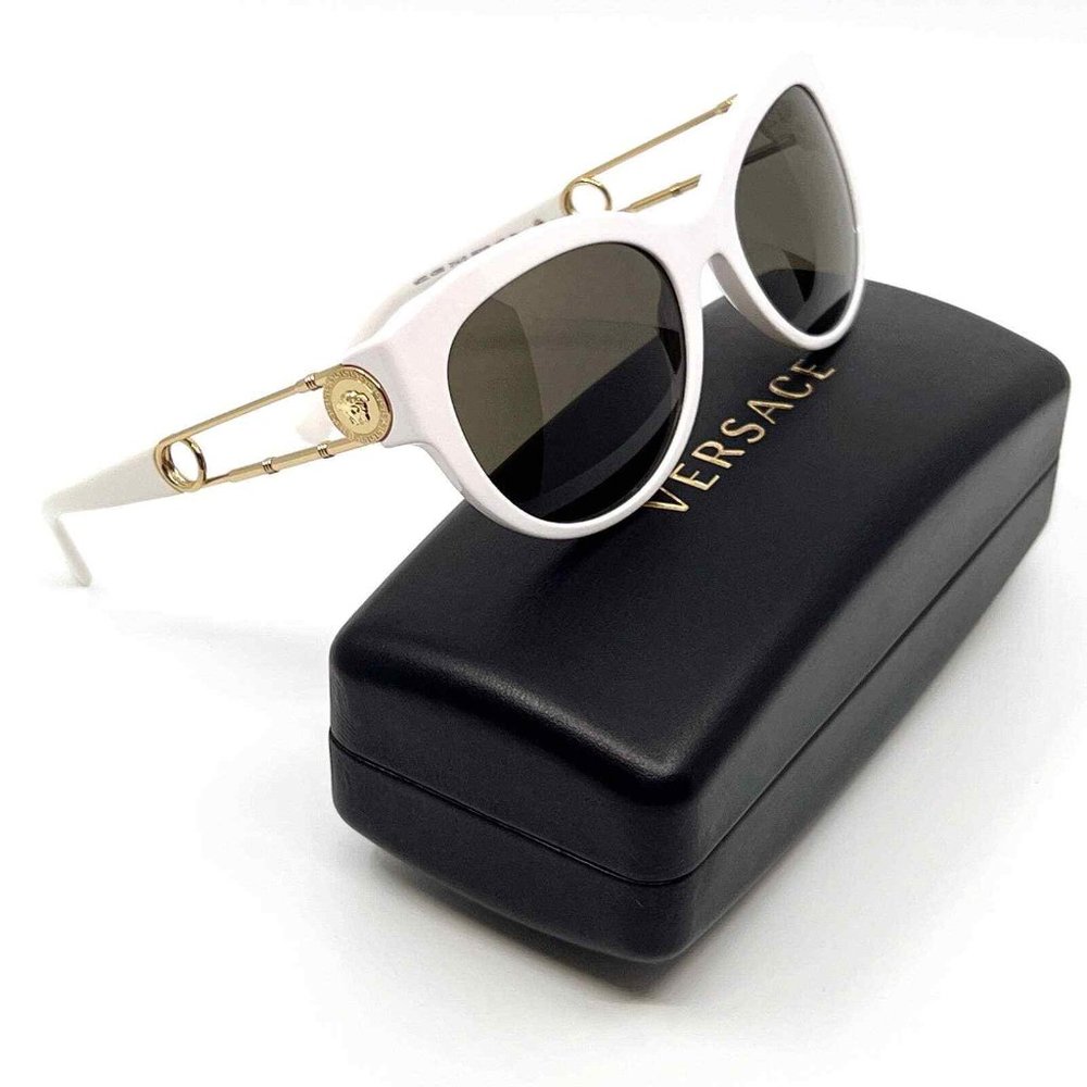 Womens Versace White 55mm Sunglasses